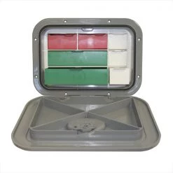 White Label Nuova Rade Tackle Box Storage Hatch Grey