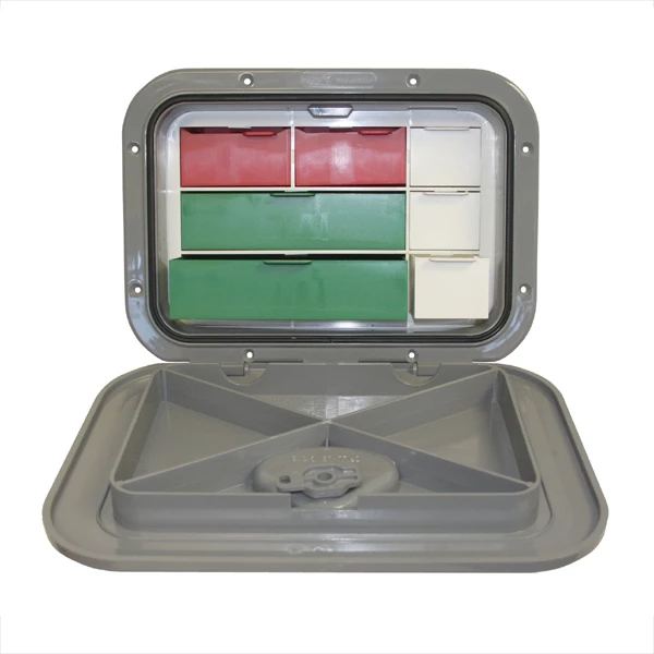 White Label Nuova Rade Tackle Box Storage Hatch Grey 1 White Label Nuova Rade Tackle Box Storage Hatch Grey