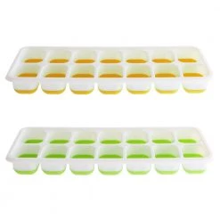 White Label Silicone Ice Cube Tray With Lid - Assorted Colours