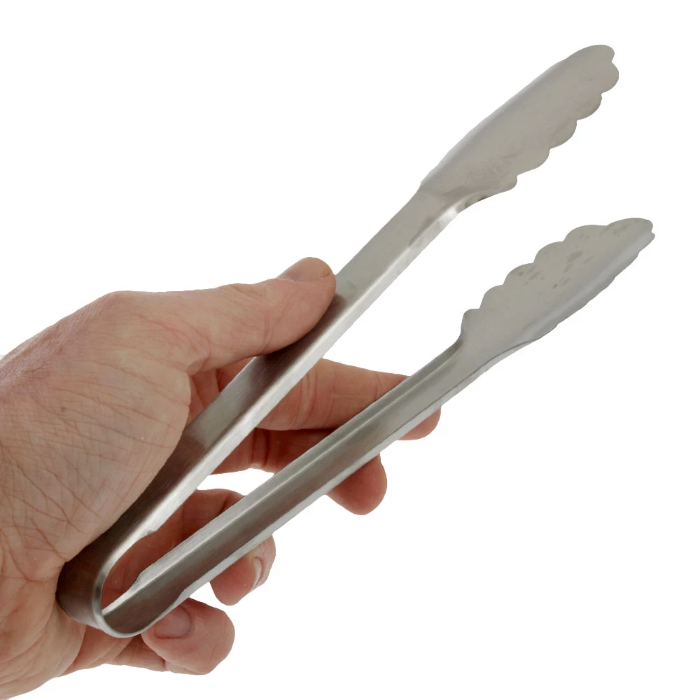 White Label Stainless Steel Small BBQ Tongs 16.5x250mm 2 White Label Stainless Steel Small BBQ Tongs 16.5x250mm - Image 2