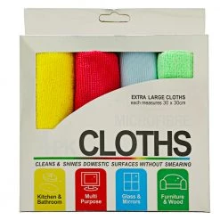 White Label Microfibre Cloth 4-Pack