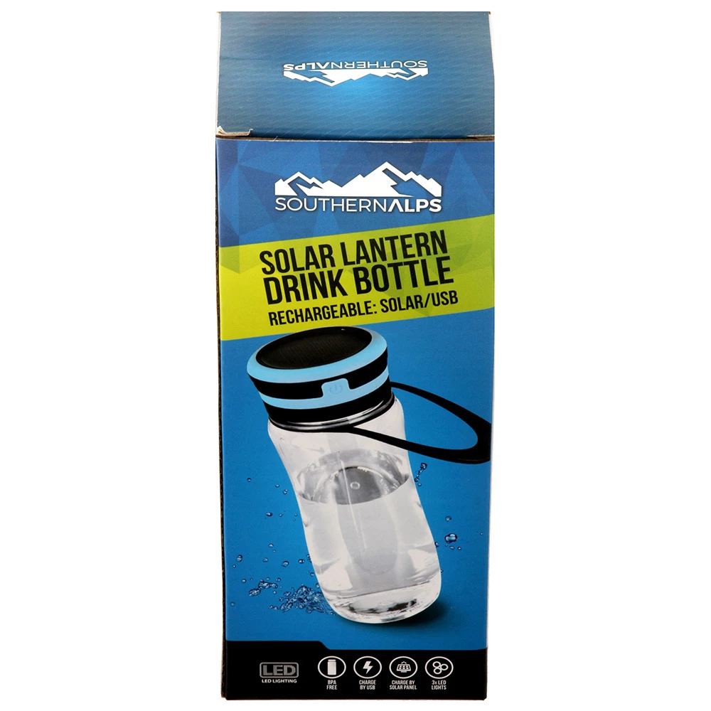 White Label Southern Alps Solar Lantern Water Bottle 1 White Label Southern Alps Solar Lantern Water Bottle