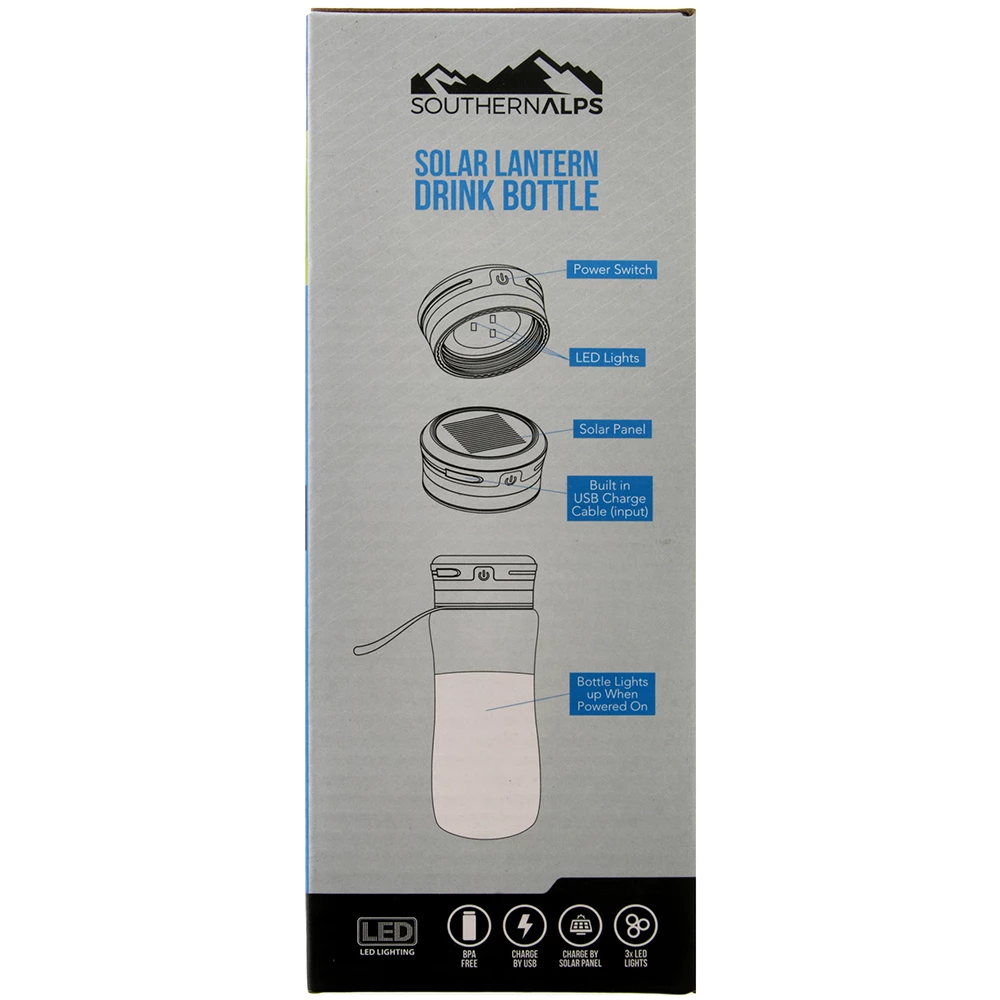 White Label Southern Alps Solar Lantern Water Bottle 3 White Label Southern Alps Solar Lantern Water Bottle - Image 3