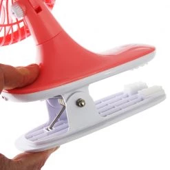 White Label Clip-On Mini USB Fan With LED Light Pink 2.5W -White Label Sales Store 110202 10