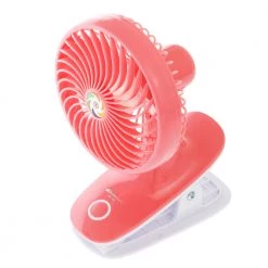 White Label Clip-On Mini USB Fan With LED Light Pink 2.5W -White Label Sales Store 110202 8