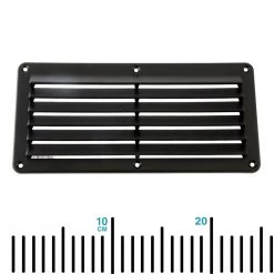 White Label Abs Louvre Vent 261 X 125mm Black