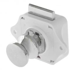 White Label Push Button Cabinet Latch - Chrome
