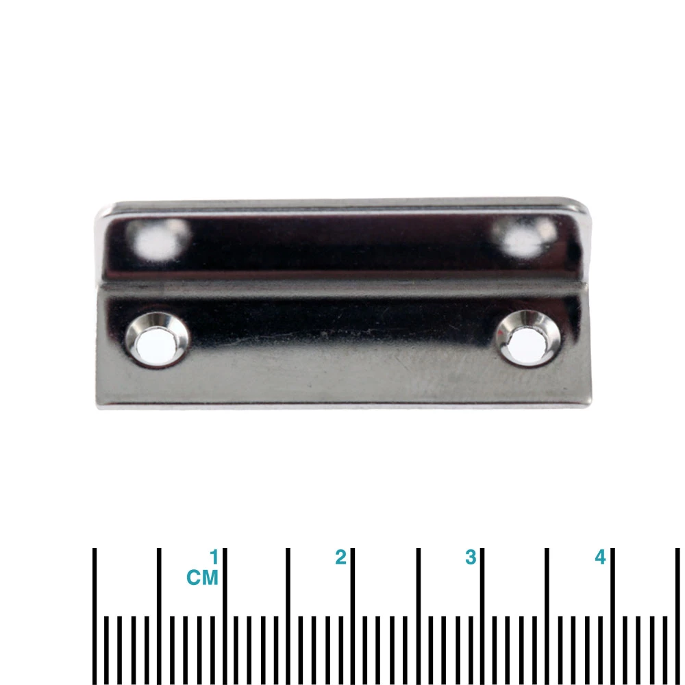 White Label 90-Degree Push Lock Striker Plate For Push Button Cabinet Latch 1 White Label 90-Degree Push Lock Striker Plate For Push Button Cabinet Latch