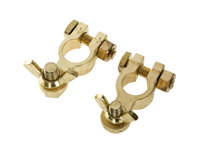 White Label Battery Terminal - Brass 1 Pair 1 White Label Battery Terminal - Brass 1 Pair