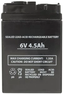 White Label Sealed Lead Acid Battery To Suit Rechargeable Fans 6V 4.5Ah