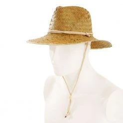 White Label Wide Brim Straw Hat