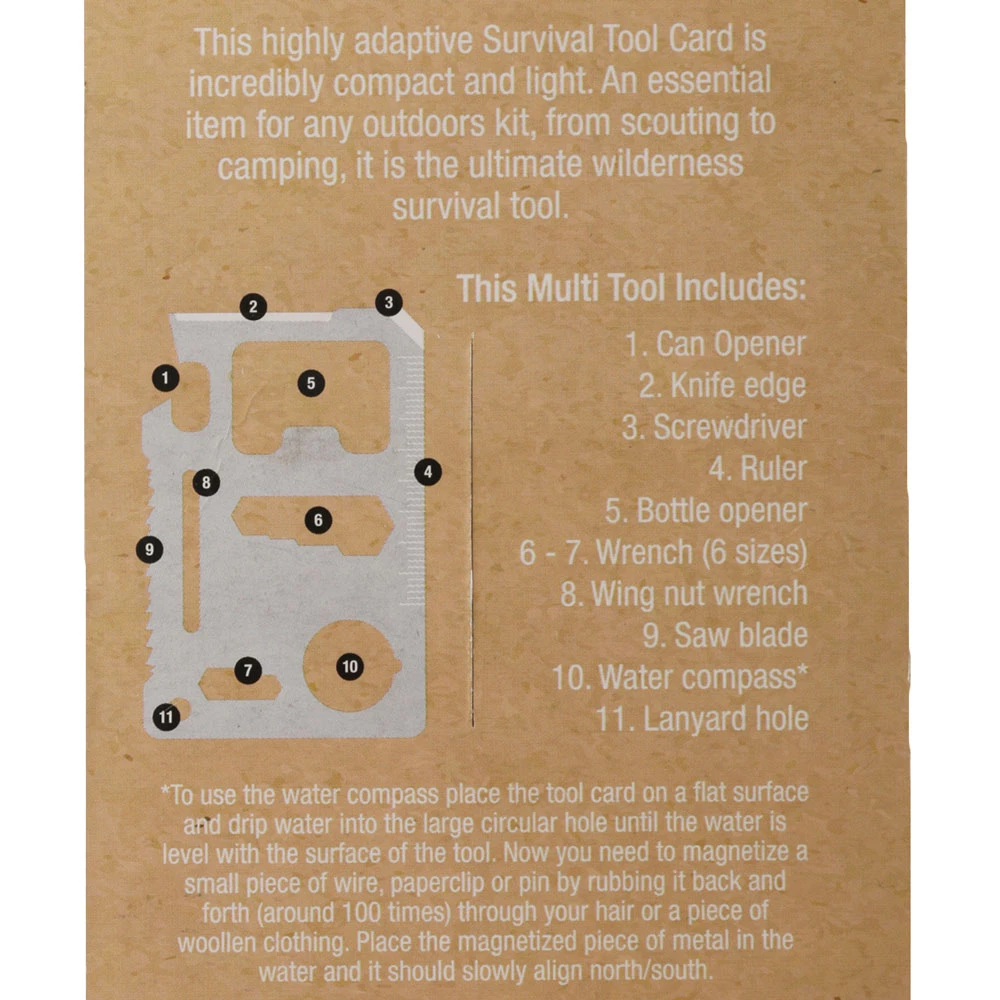 White Label Survival Tool Card 2 White Label Survival Tool Card - Image 2