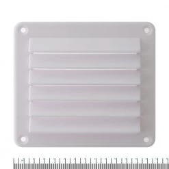 White Label Louvre Vent White 140x125mm