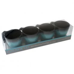 White Label Granite Melamine Stacking Cup Set Aqua Qty 4