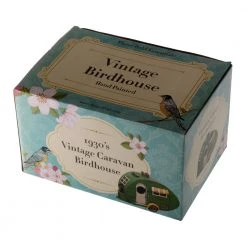White Label 1930's Vintage Caravan Birdhouse