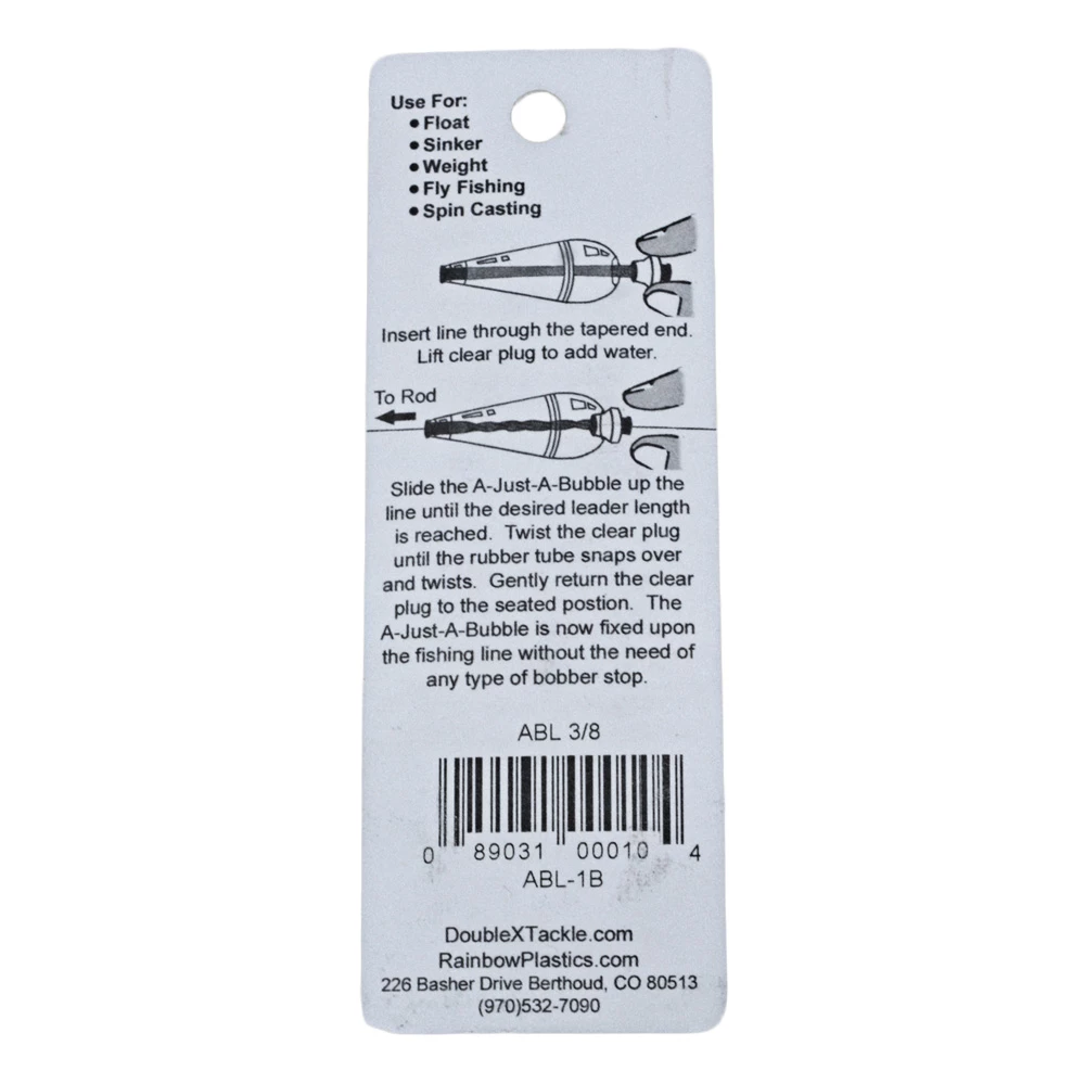 White Label Rainbow Plastics A-Just-A Bubble Float 3/16oz 2 White Label Rainbow Plastics A-Just-A Bubble Float 3/16oz - Image 2