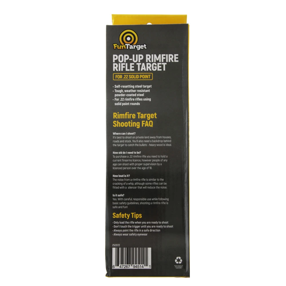 White Label Fun Target Pop-Up Rimfire Rifle Target 2 White Label Fun Target Pop-Up Rimfire Rifle Target - Image 2