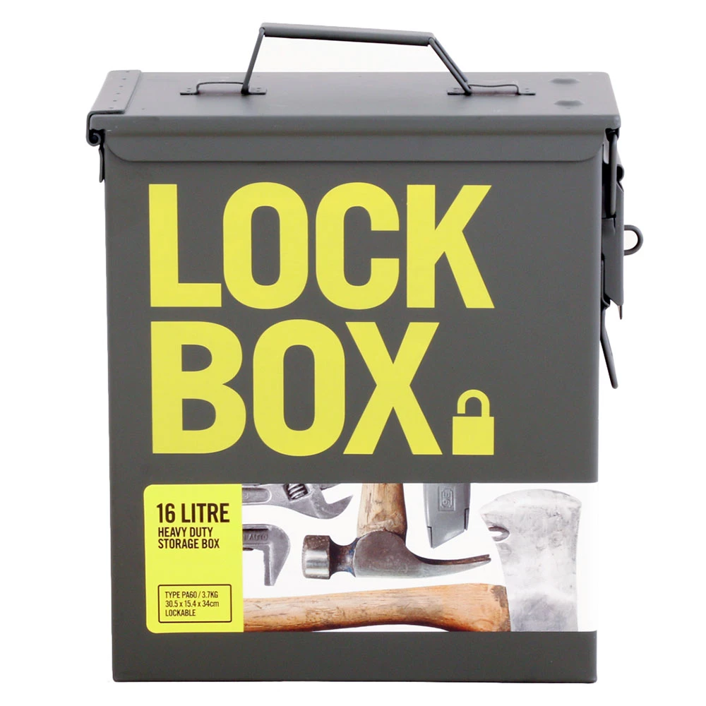 White Label Heavy Duty Lockable Storage Box 16L 1 White Label Heavy Duty Lockable Storage Box 16L