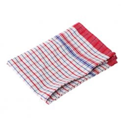 White Label Tea Towel Commercial Laundry Grade Red/Blue