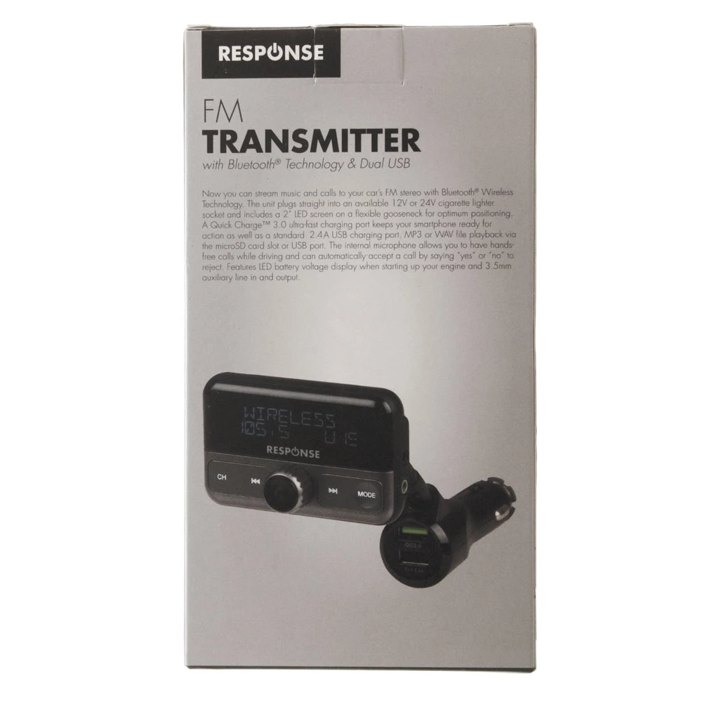 White Label FM Transmitter With Bluetooth And Qualcomm Quick Charge 3.0 USB 2 White Label FM Transmitter With Bluetooth And Qualcomm Quick Charge 3.0 USB - Image 2