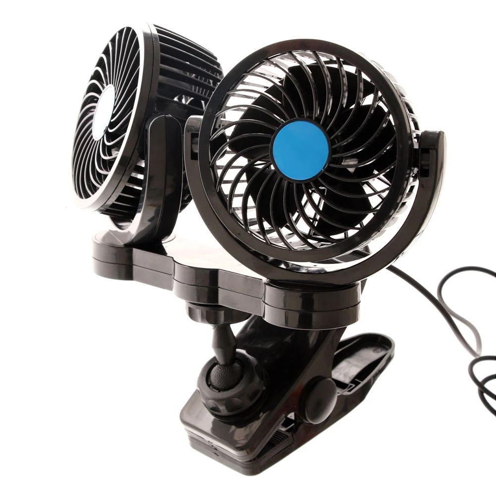 White Label Dual Fans With Clamp Mount 100mm 12v 2 White Label Dual Fans With Clamp Mount 100mm 12v - Image 2