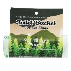 White Label Toilet Bucket Eco Bags 15 X 30L