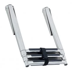 White Label 3-Step Stainless Steel Telescopic Ladder