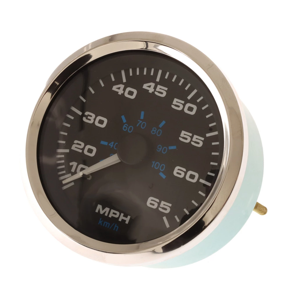 White Label Veethree Premier Pro Speedometer 0-65mph Black Stainless Steel Trim 1 White Label Veethree Premier Pro Speedometer 0-65mph Black Stainless Steel Trim