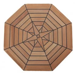 White Label Nautical Octagon Teak Boat Table 55cm