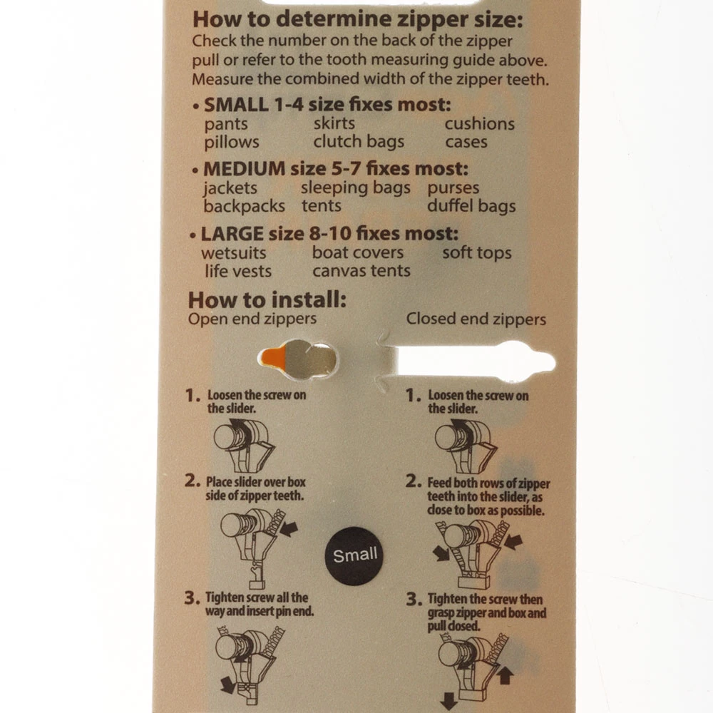 White Label Ace Camp FixnZip Zipper Repair Kit Nickel Small 1 White Label Ace Camp FixnZip Zipper Repair Kit Nickel Small