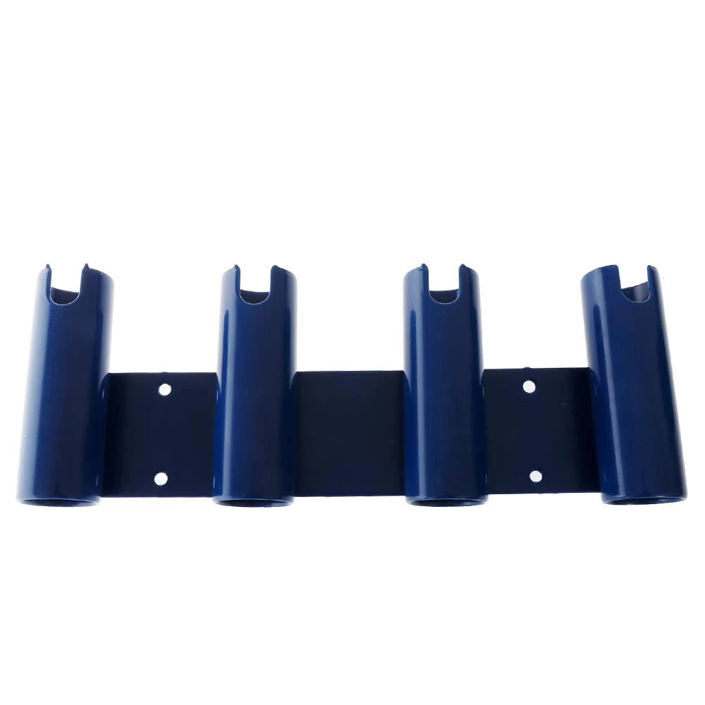 White Label Alloy 4 Rod Holder Rail Mount Blue 1 White Label Alloy 4 Rod Holder Rail Mount Blue