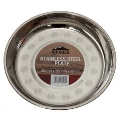 White Label Rockies Stainless Steel Dinner Plate 25cm