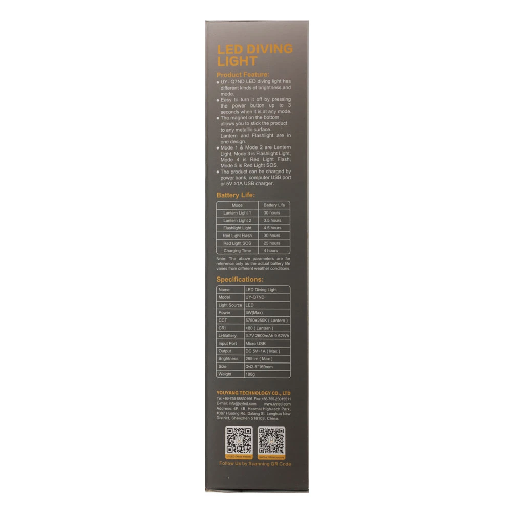 White Label Waterproof LED Dive Torch With USB Charger 3W 300lm 2 White Label Waterproof LED Dive Torch With USB Charger 3W 300lm - Image 2