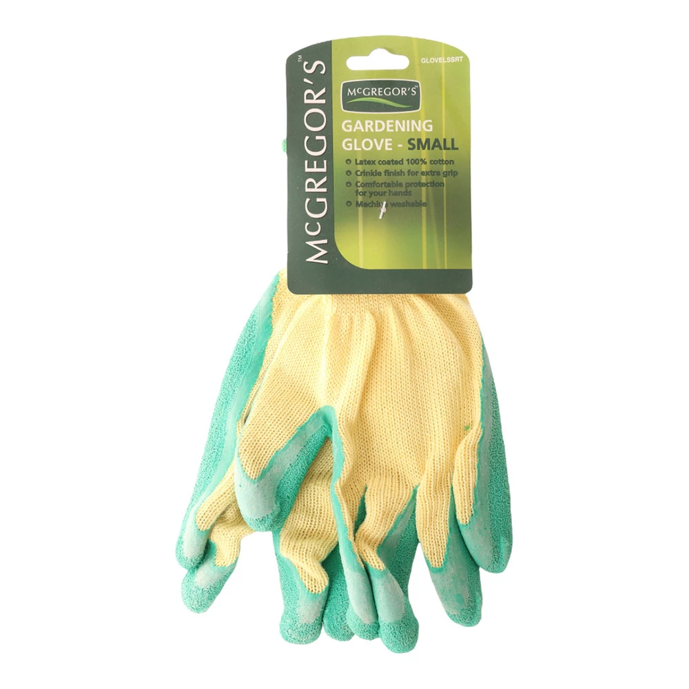 White Label McGregor's Crinkle Latex Cotton Gloves Small 1 White Label McGregor's Crinkle Latex Cotton Gloves Small