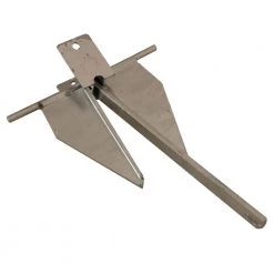 White Label Danforth Galvanised Anchor Pack With Rope Chain 4kg
