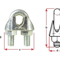 White Label Galvanised Wire Rope Grips