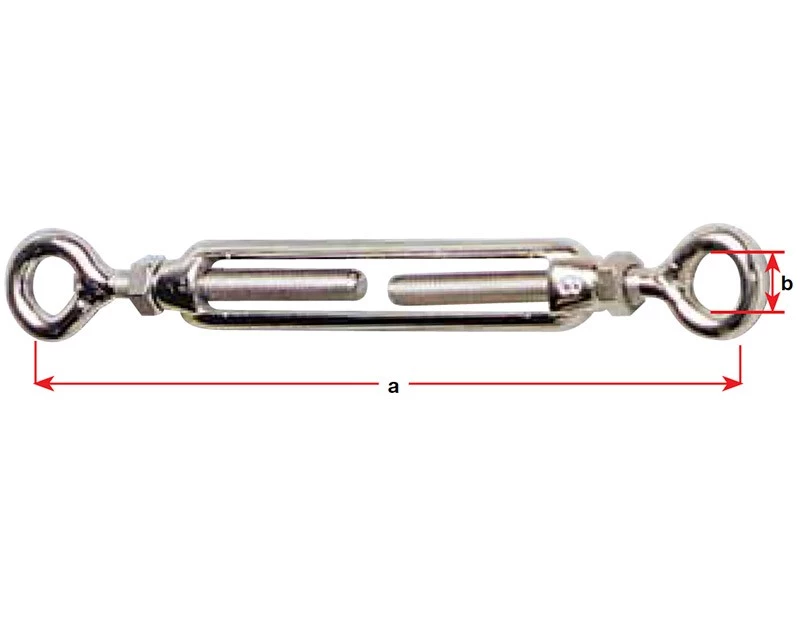 White Label Stainless Steel Eye And Eye Open Body Turnbuckles 1 White Label Stainless Steel Eye And Eye Open Body Turnbuckles