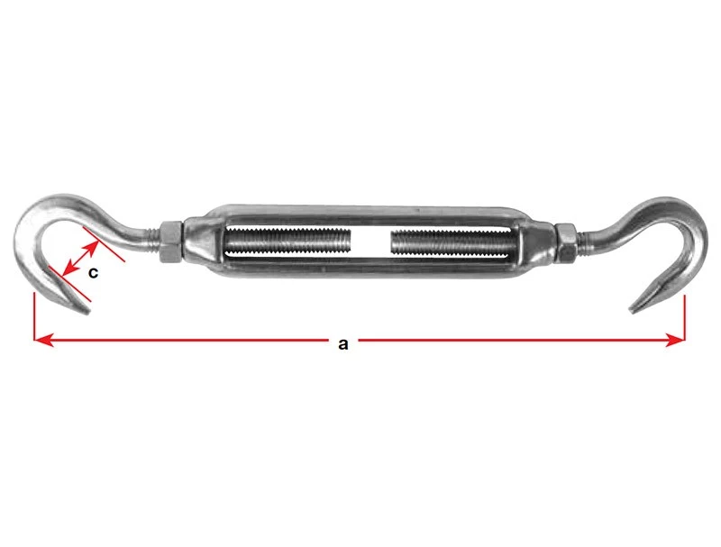 White Label Stainless Steel Hook And Hook Open Body Turnbuckles 1 White Label Stainless Steel Hook And Hook Open Body Turnbuckles