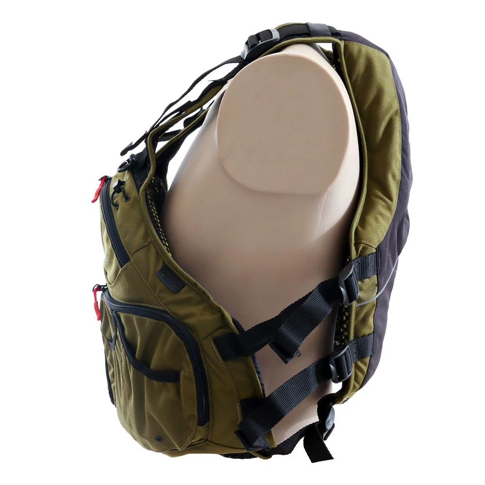 White Label Extrasport Eon Angler Fishing Life Vest Olive L/XL 2 White Label Extrasport Eon Angler Fishing Life Vest Olive L/XL - Image 2