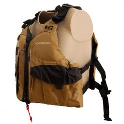 White Label Extrasport Elevate Angler Fishing Life Vest Universal Tan