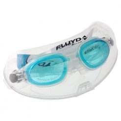 White Label Fluyd Linea Adult Swimming Goggles Aqua