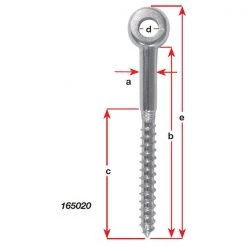White Label Stainless Steel Eye Head Lag Screw