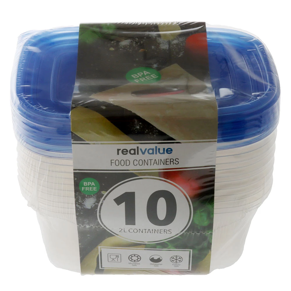 White Label Food Storage Container 2L 10pc 1 White Label Food Storage Container 2L 10pc