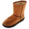 White Label Womens Waterproof Slipper Boots Tan