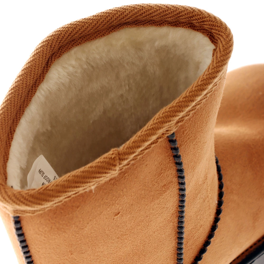 White Label Womens Waterproof Slipper Boots Tan 4 White Label Womens Waterproof Slipper Boots Tan - Image 4