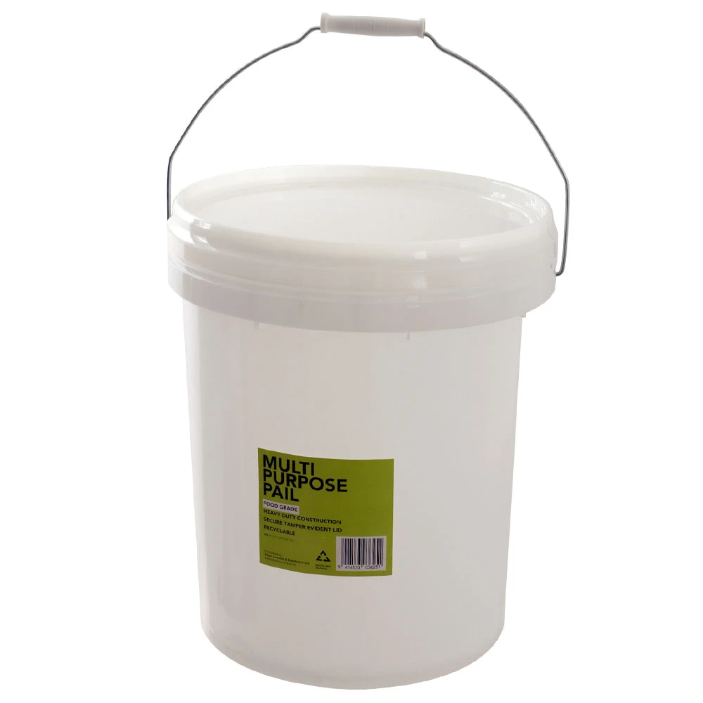 White Label Multipurpose Plastic Bucket 20L 1 White Label Multipurpose Plastic Bucket 20L
