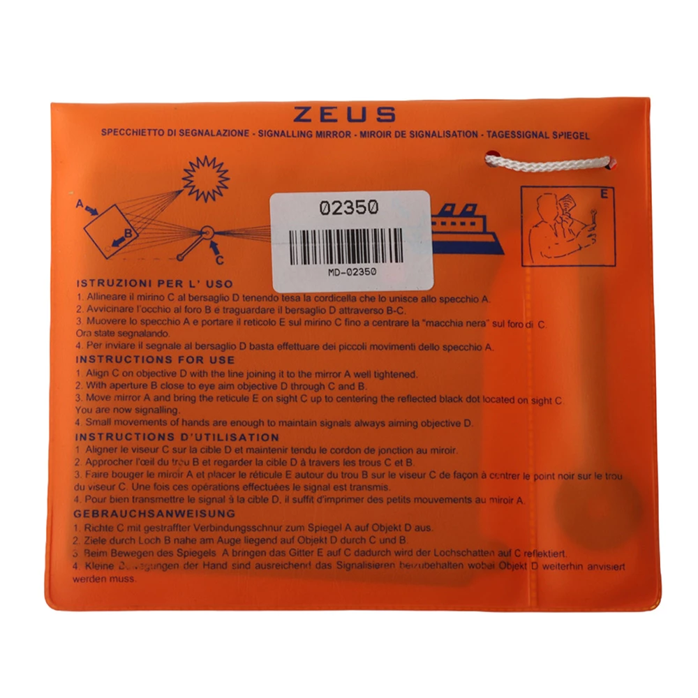 White Label Trem Boat Safety Signalling Mirror 2 White Label Trem Boat Safety Signalling Mirror - Image 2