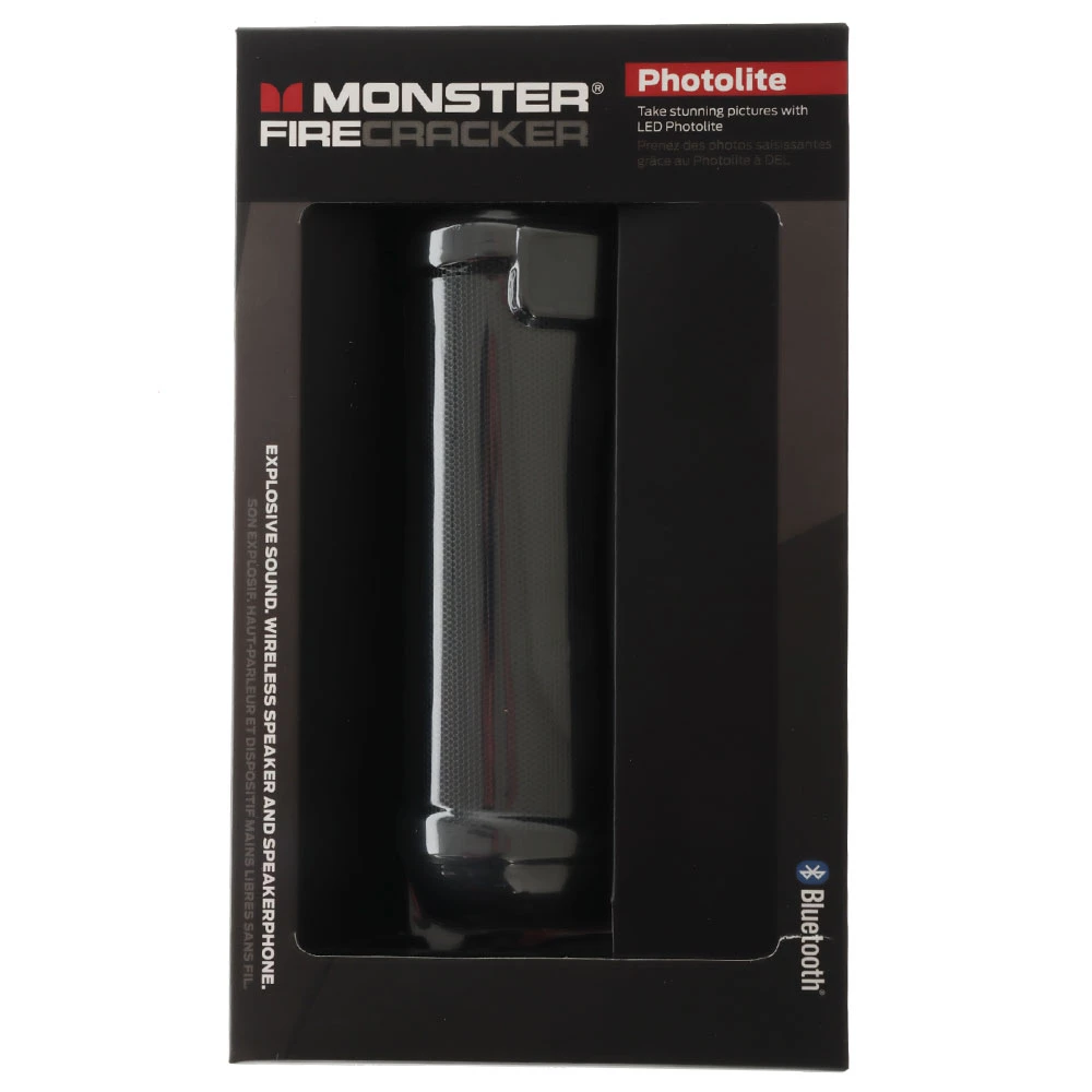 White Label Monster Firecracker Shockproof Bluetooth Speaker Black 1 White Label Monster Firecracker Shockproof Bluetooth Speaker Black