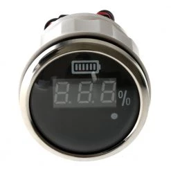 White Label W Pro Series 52mm Digital Battery Gauge 10-60V Black