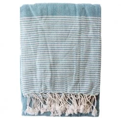 White Label Fouta Hammam Towel Blue 100 X 200cm 7 White Label Fouta Hammam Towel Blue 100 X 200cm -White Label Sales Store 177060 1